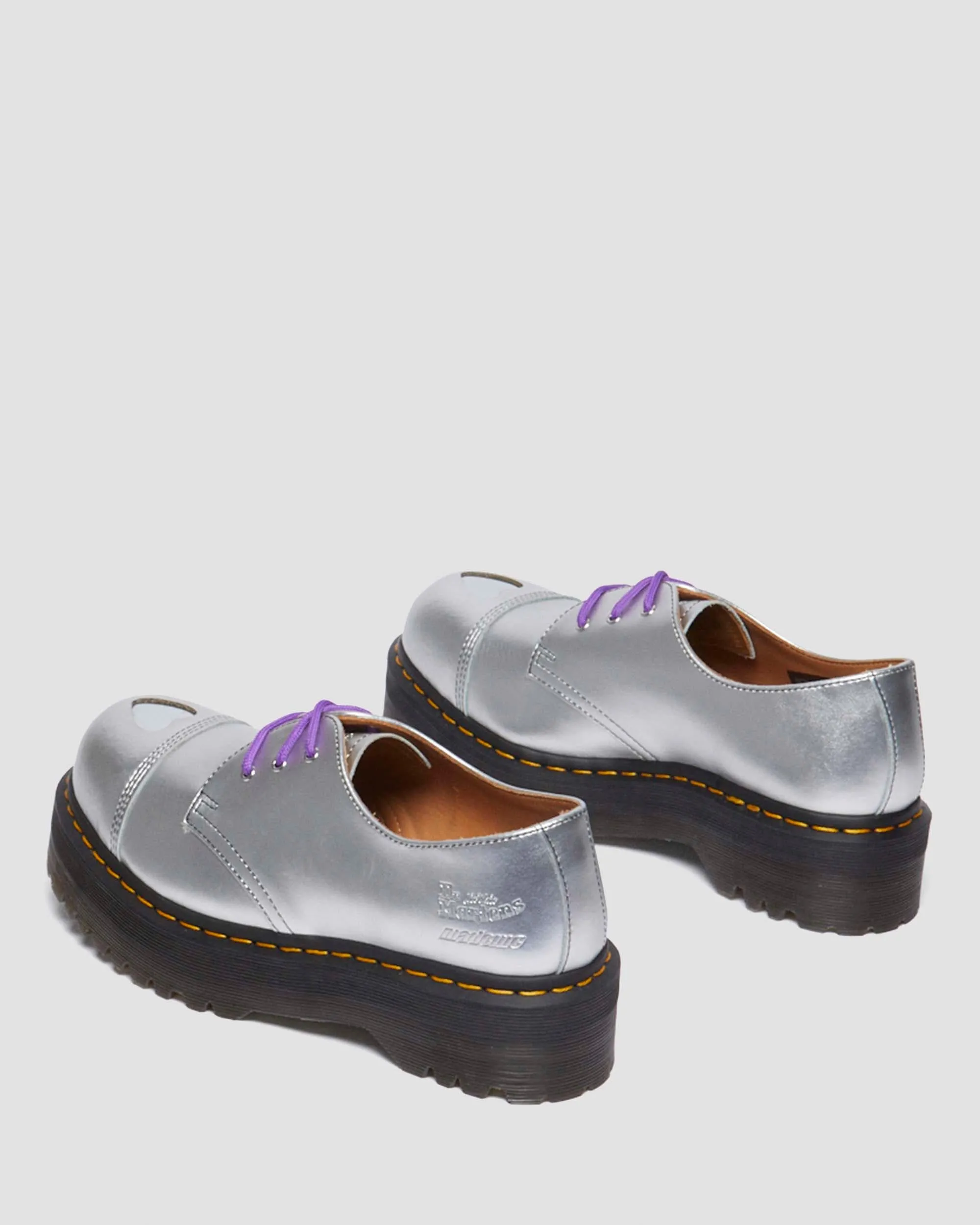 1461 Quad Mademe Silver Alumix Leather Shoes