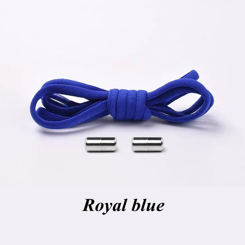 1Pair No tie Shoelaces Round Elastic Shoe Laces For Kids and Adult Sneakers Shoelace Quick Lazy Laces 19 Color Shoestrings