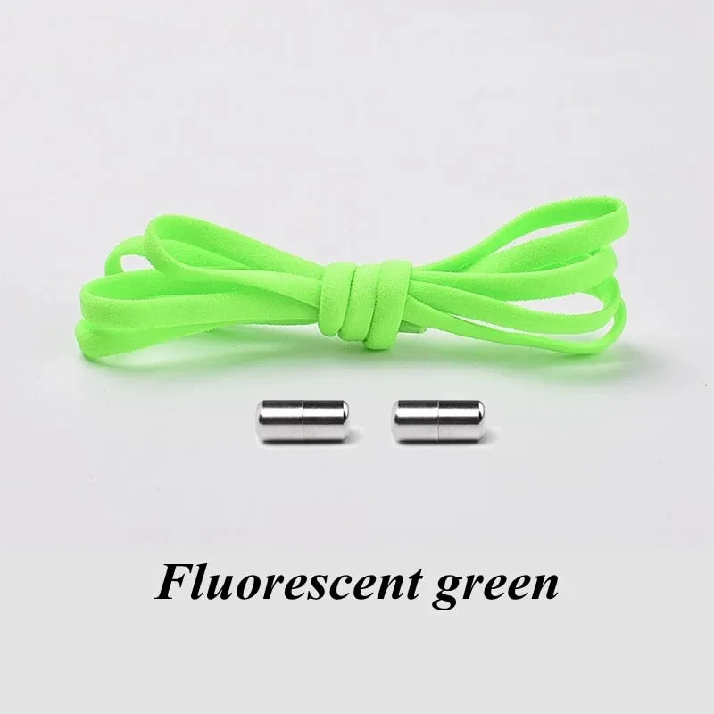 1Pair No tie Shoelaces Round Elastic Shoe Laces For Kids and Adult Sneakers Shoelace Quick Lazy Laces 19 Color Shoestrings