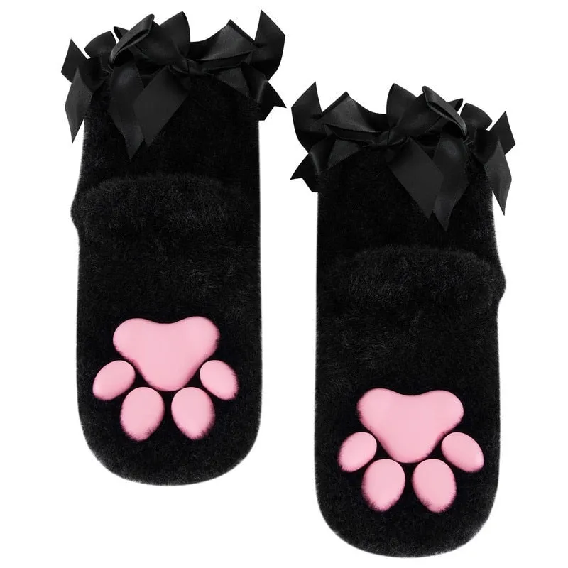 3D Furry Paw Pad Sockies