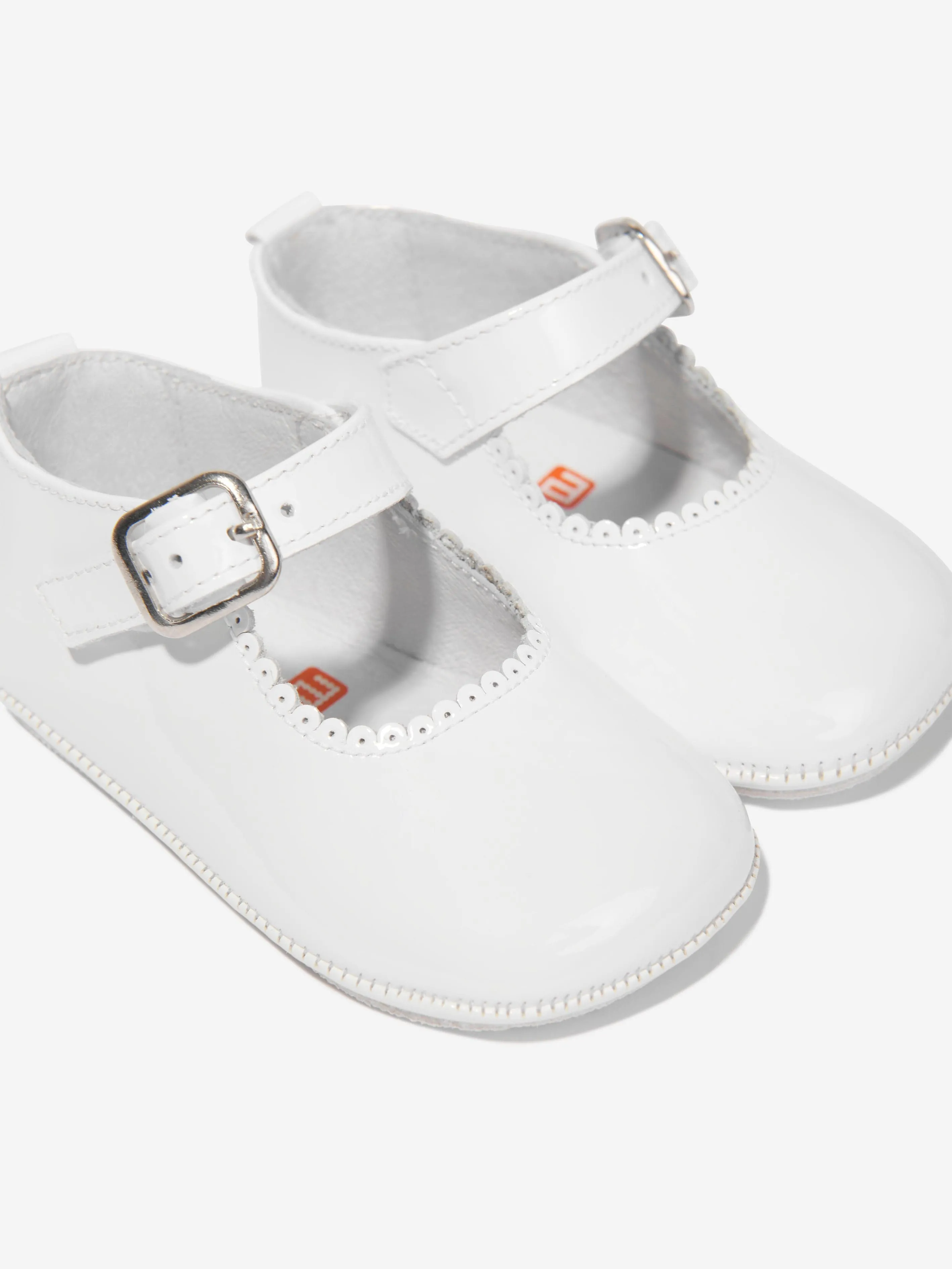 Andanines Baby Girls Leather Mary Jane Shoes in White