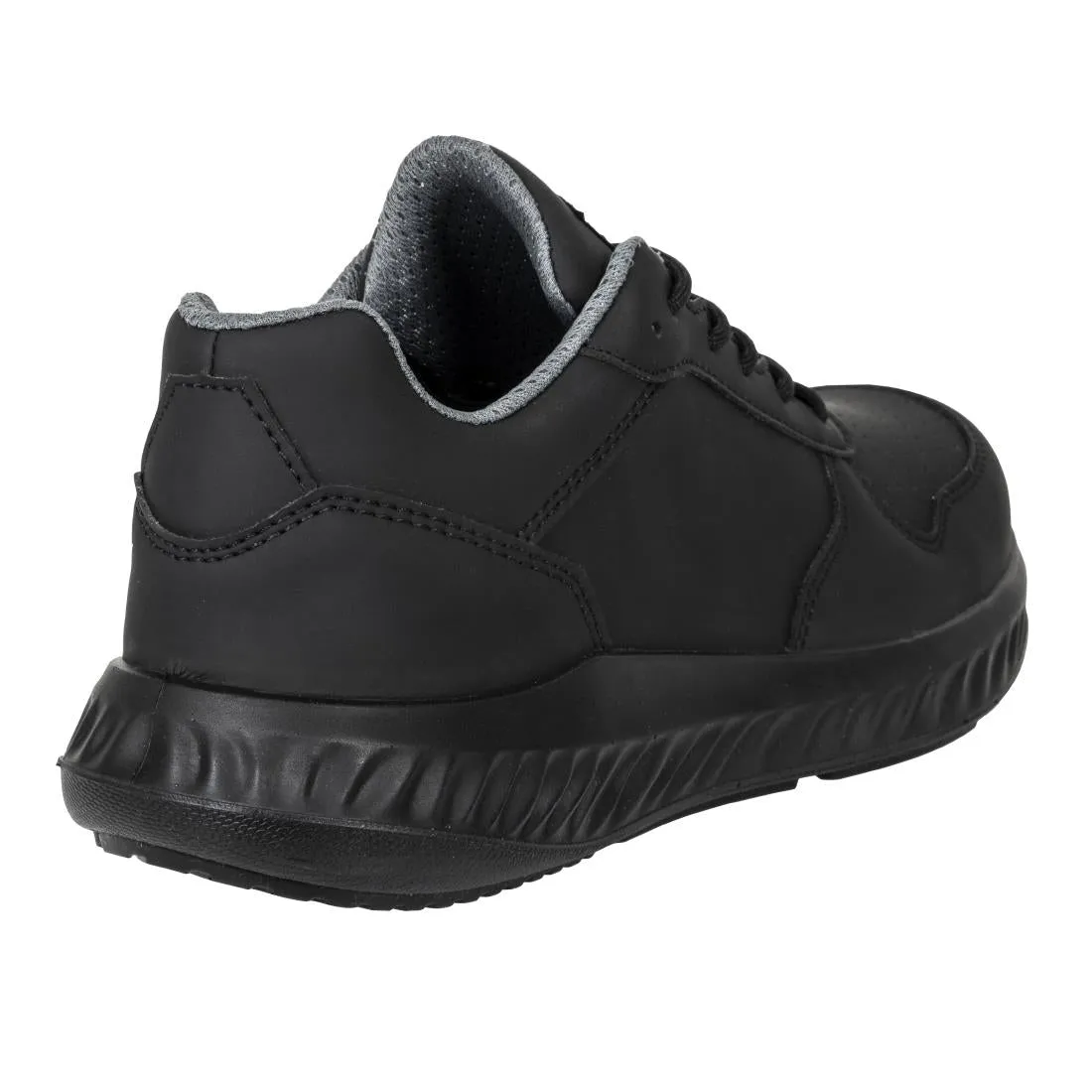 BA063-40 Slipbuster Recycled Microfibre Trainers Matte Black 40