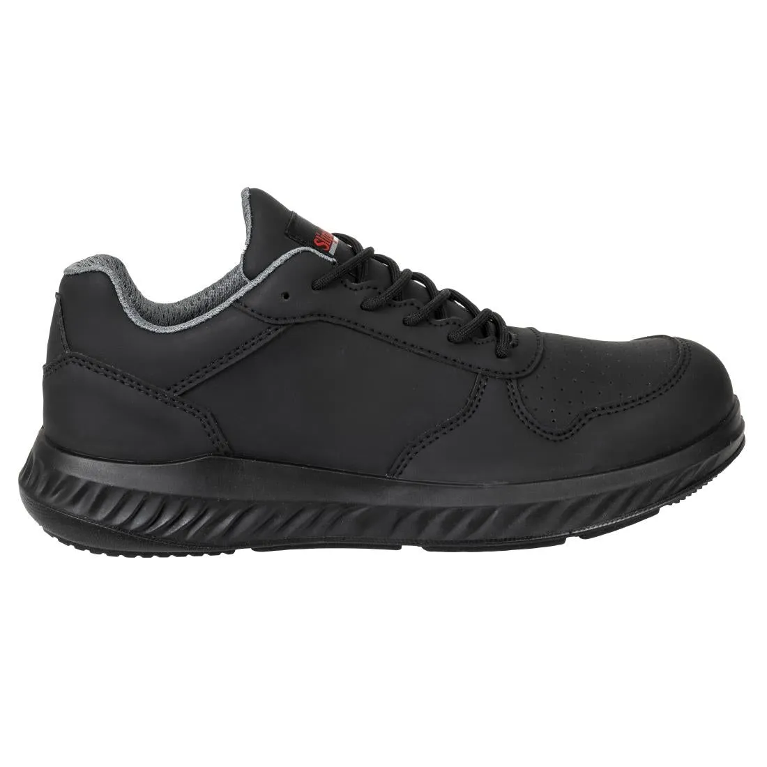 BA063-40 Slipbuster Recycled Microfibre Trainers Matte Black 40