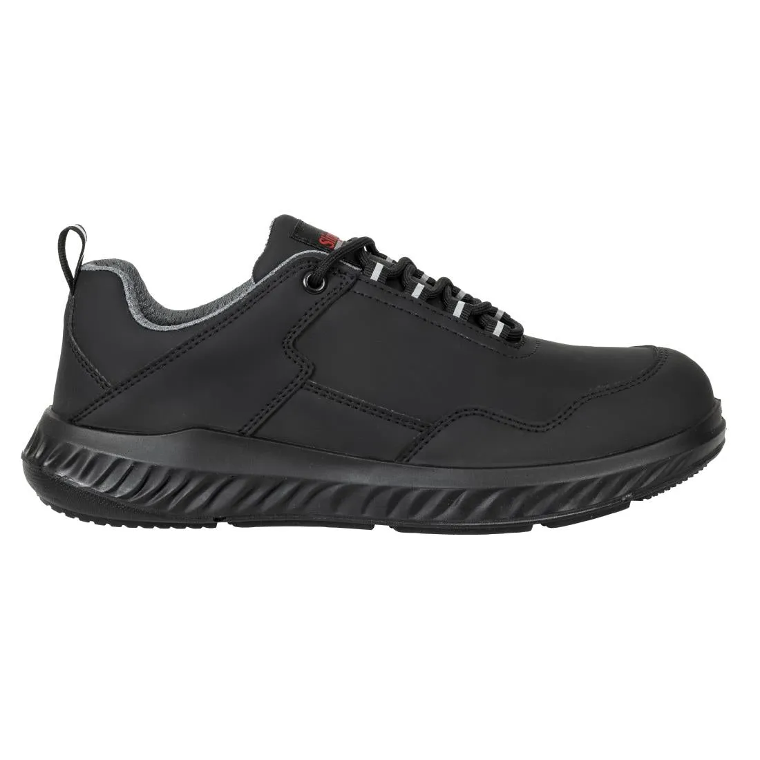 BA064-37 Slipbuster Recycled Microfibre Safety Trainer Matte Black - BA064