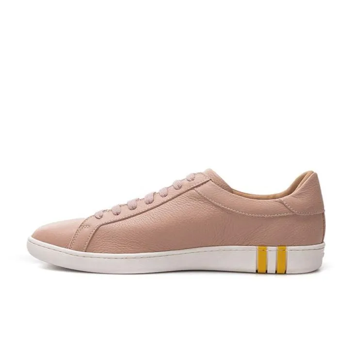 Bally Elegant Pink Cotton Leather Sneakers