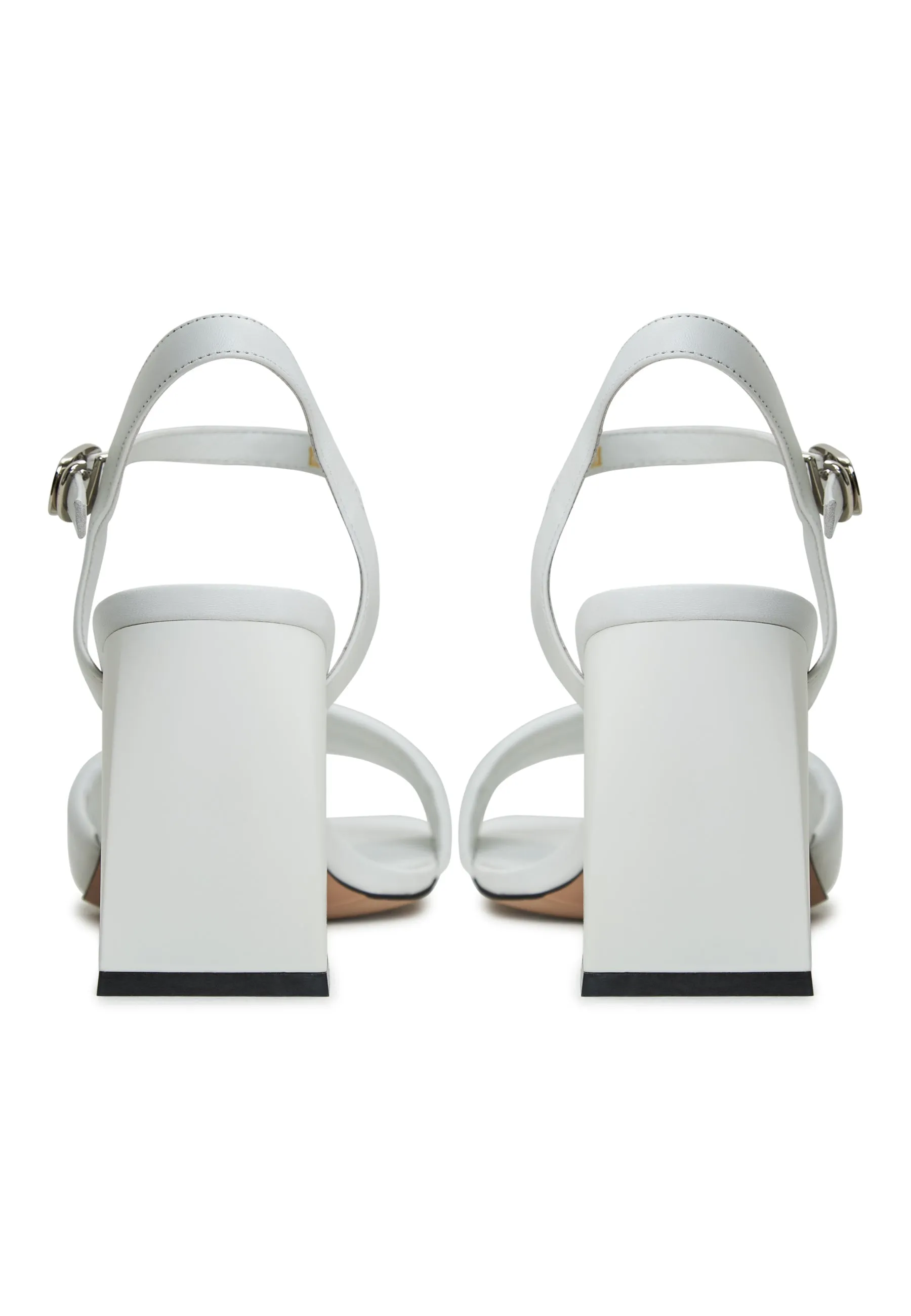 Block Heeled Sandals Aina - White