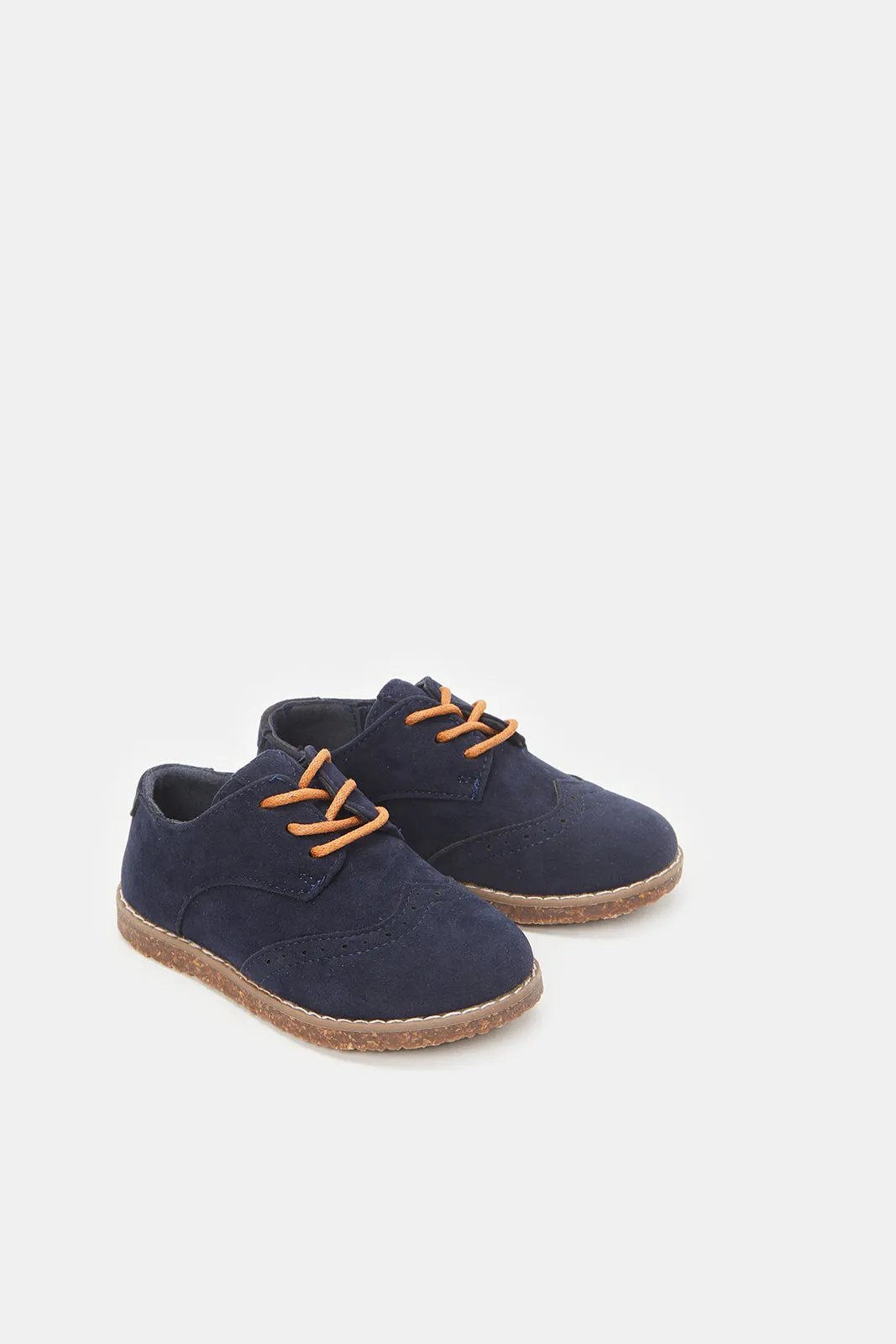 Boys Navy Lace Up Derby