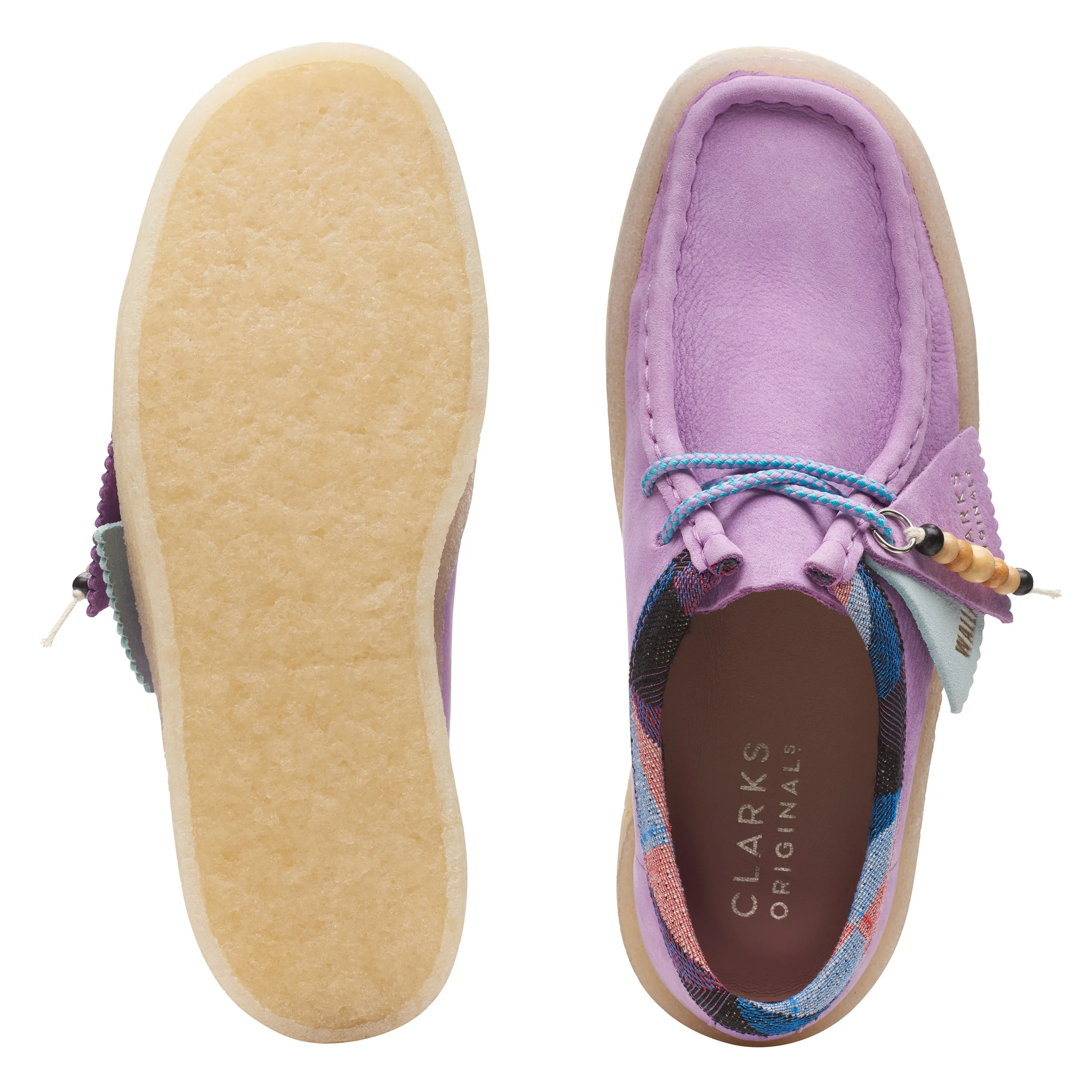 Clarks Originals Wallabee Cup Women's Light Purple Combi Nubuck Low Tops 26165819