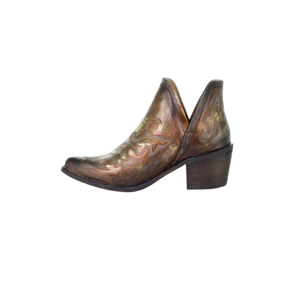 Corral Women's Copper Shortie Fashion Round Toe Bootie