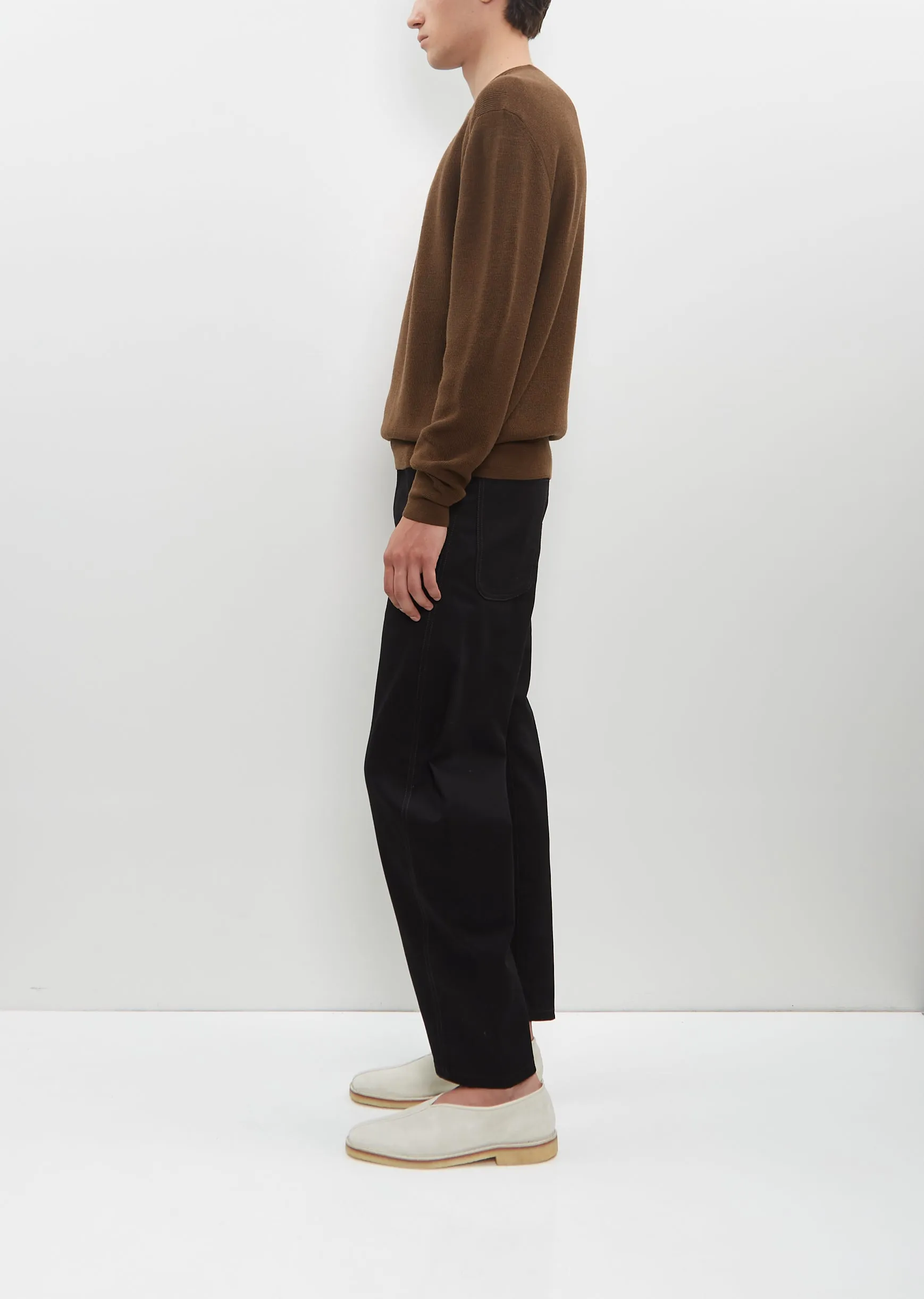 Crew Neck Jumper — Hazelnut Brown