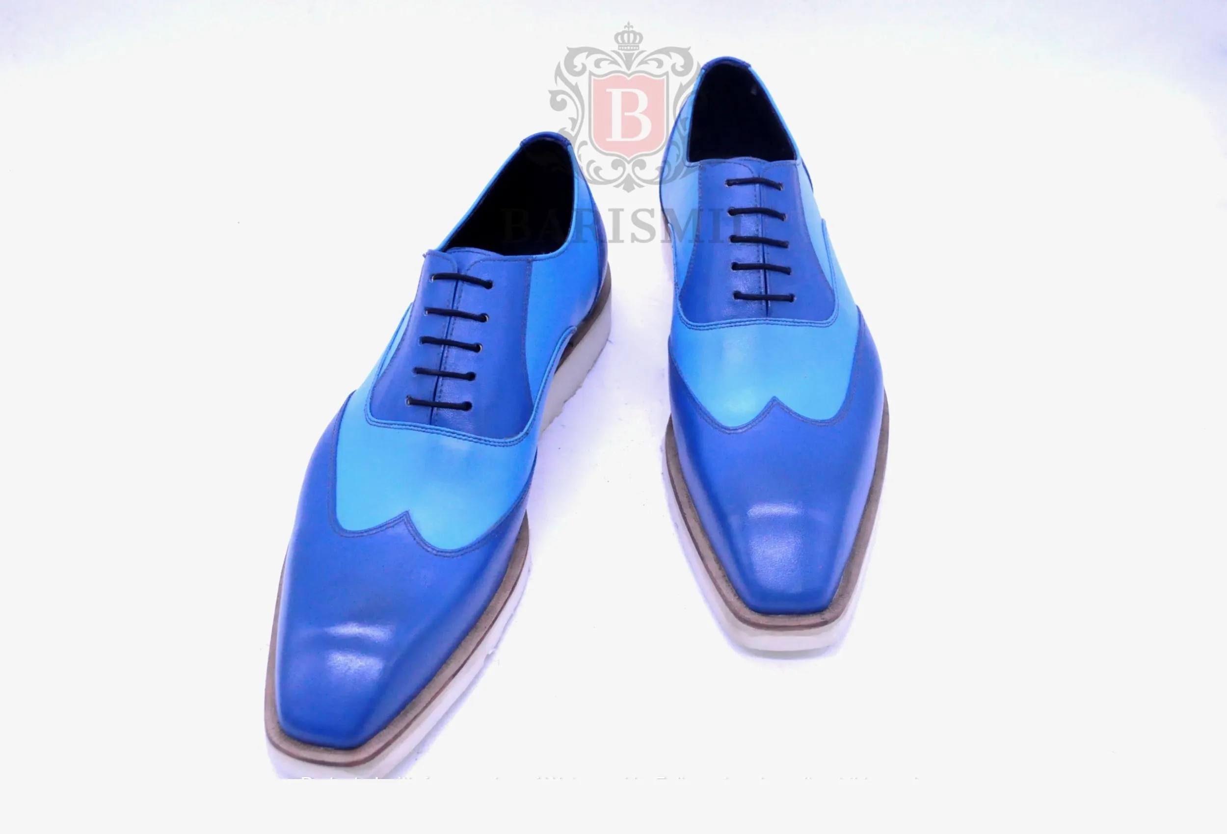 Dublin II- Blue Wingtip Oxford Shoes