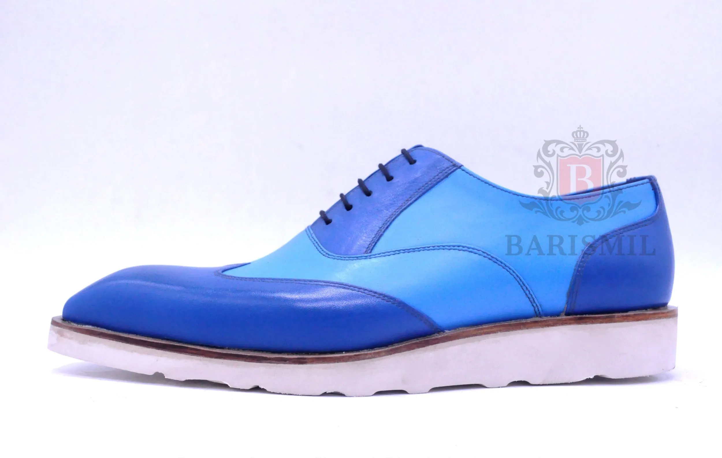 Dublin II- Blue Wingtip Oxford Shoes