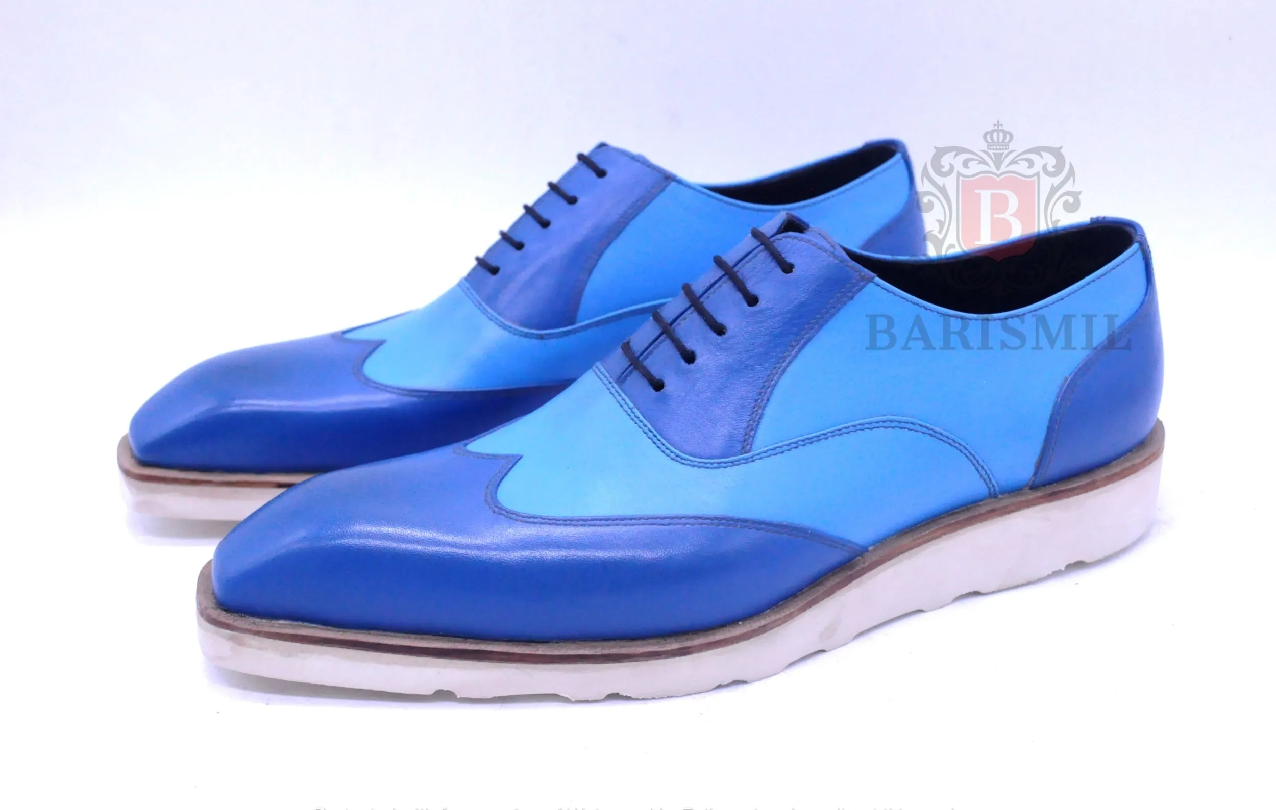 Dublin II- Blue Wingtip Oxford Shoes