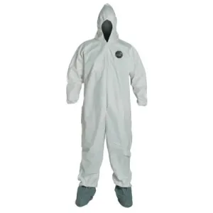 DuPont™ ProShield NexGen Coveralls with Attached Hood and Boots, White, 2X-Large, NG122S-2XL