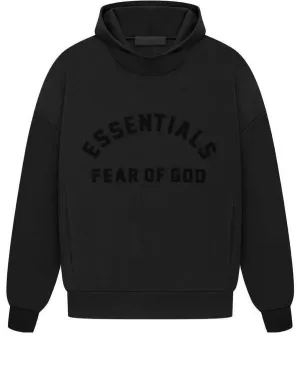 Fear of God Essentials SS23 Arch Logo Hoodie 'Jet Black' Sneakers, Black