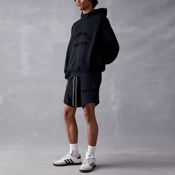 Fear of God Essentials SS23 Arch Logo Hoodie 'Jet Black' Sneakers, Black