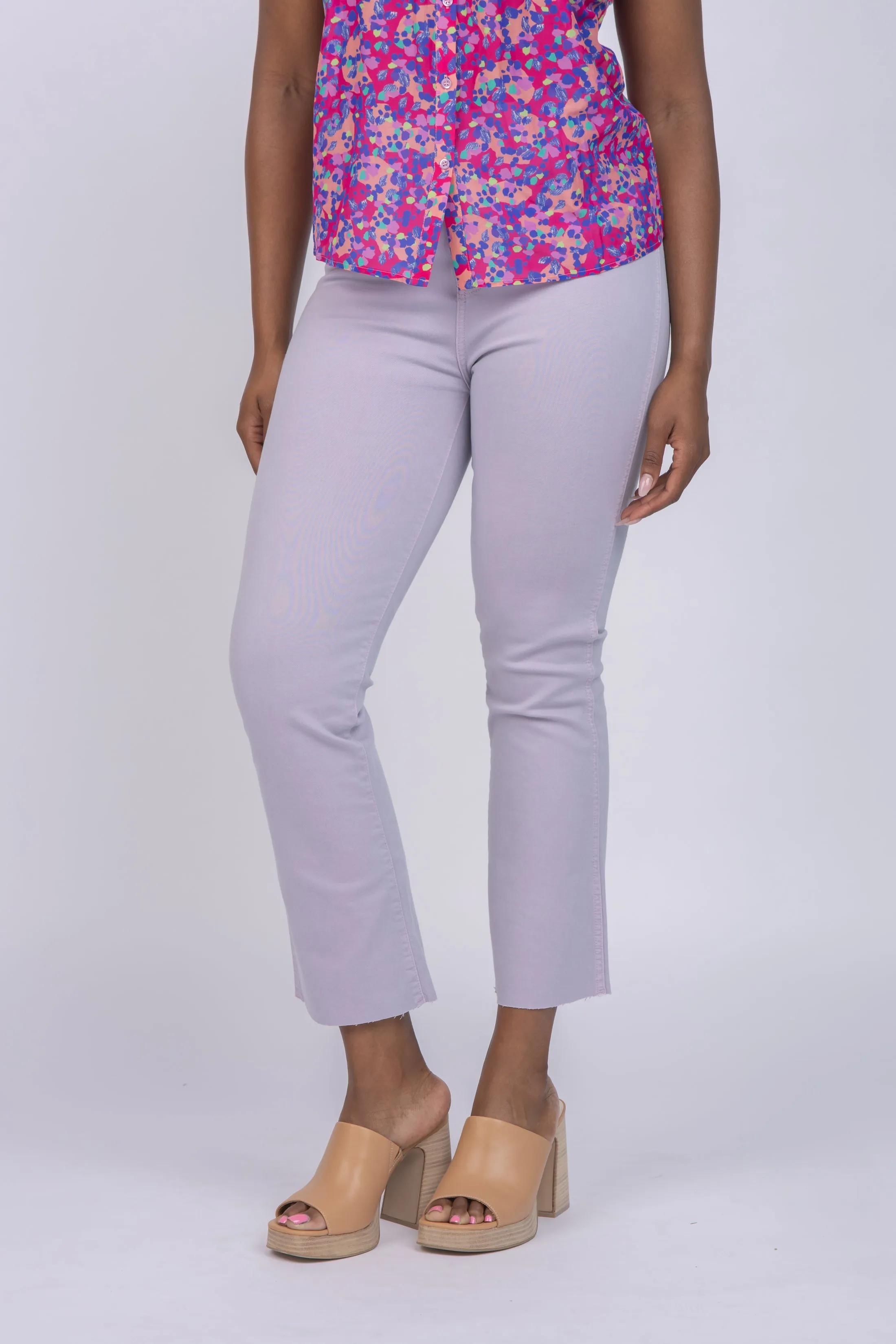 High Waist Slim Kick Jean in Sugar Plum