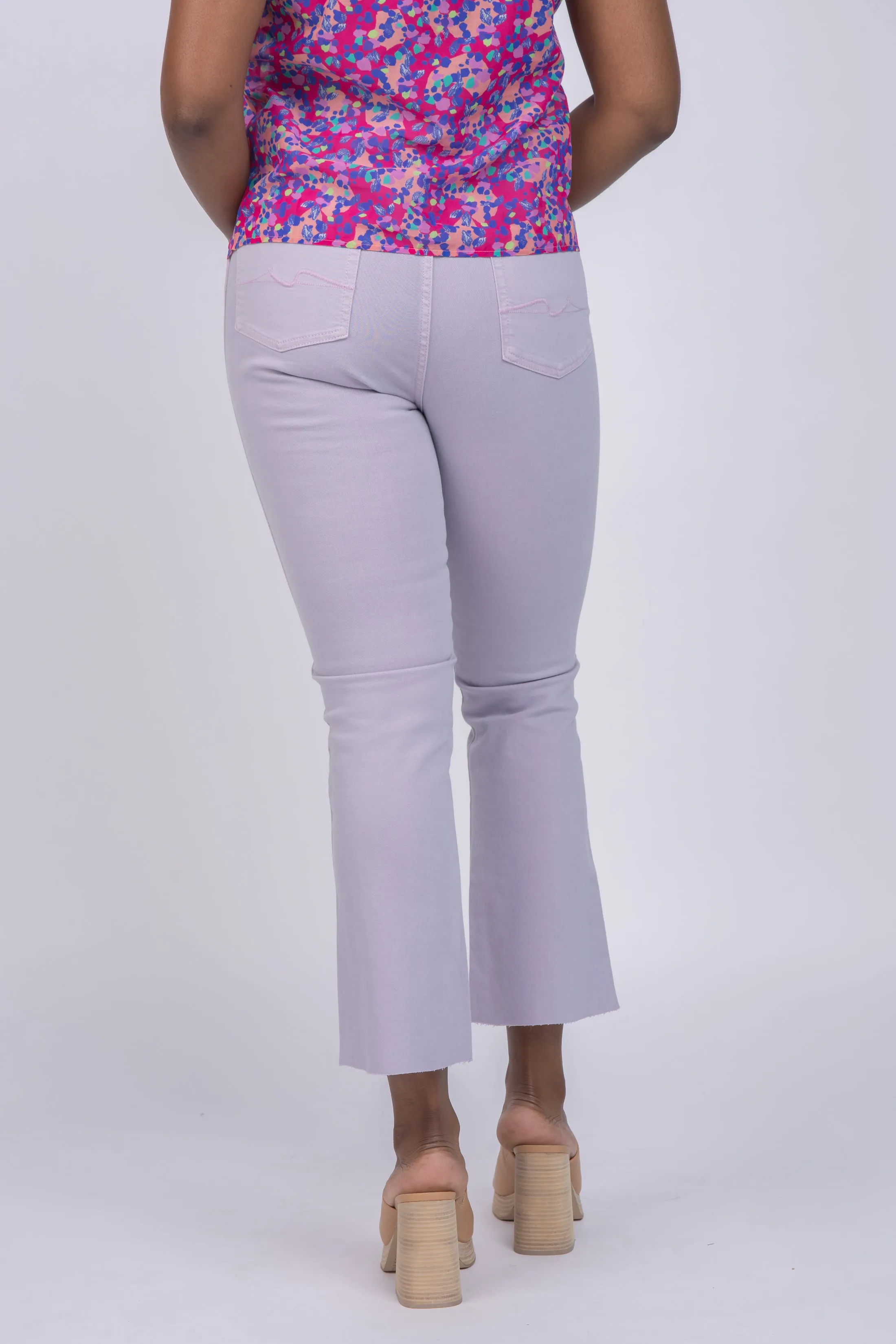 High Waist Slim Kick Jean in Sugar Plum