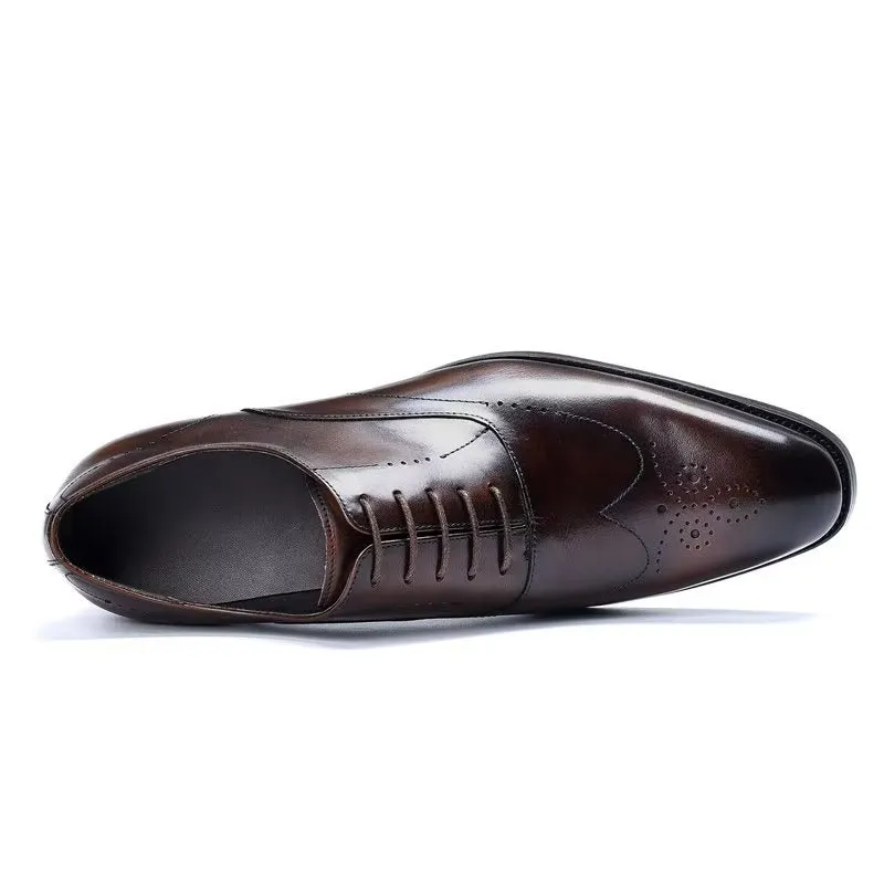 LeatherLux Elegance Oxford Dress Shoes