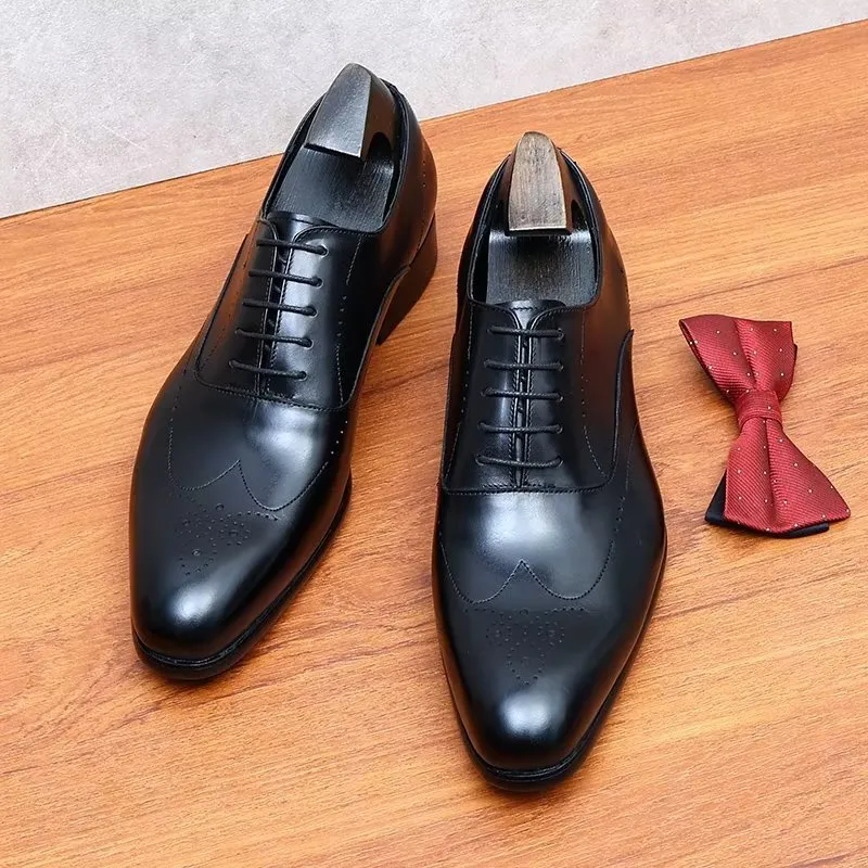 LeatherLux Elegance Oxford Dress Shoes