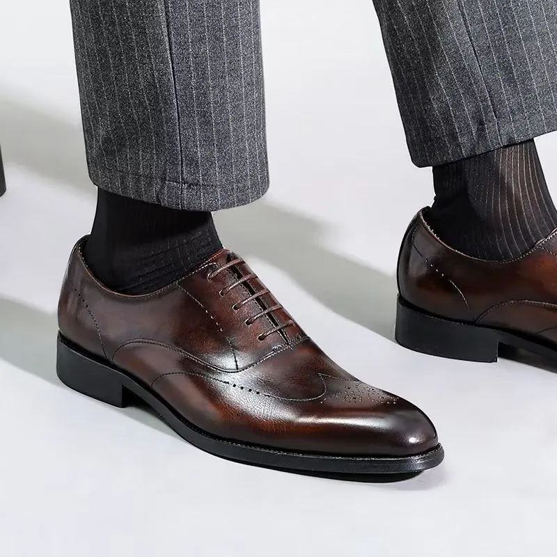 LeatherLux Elegance Oxford Dress Shoes