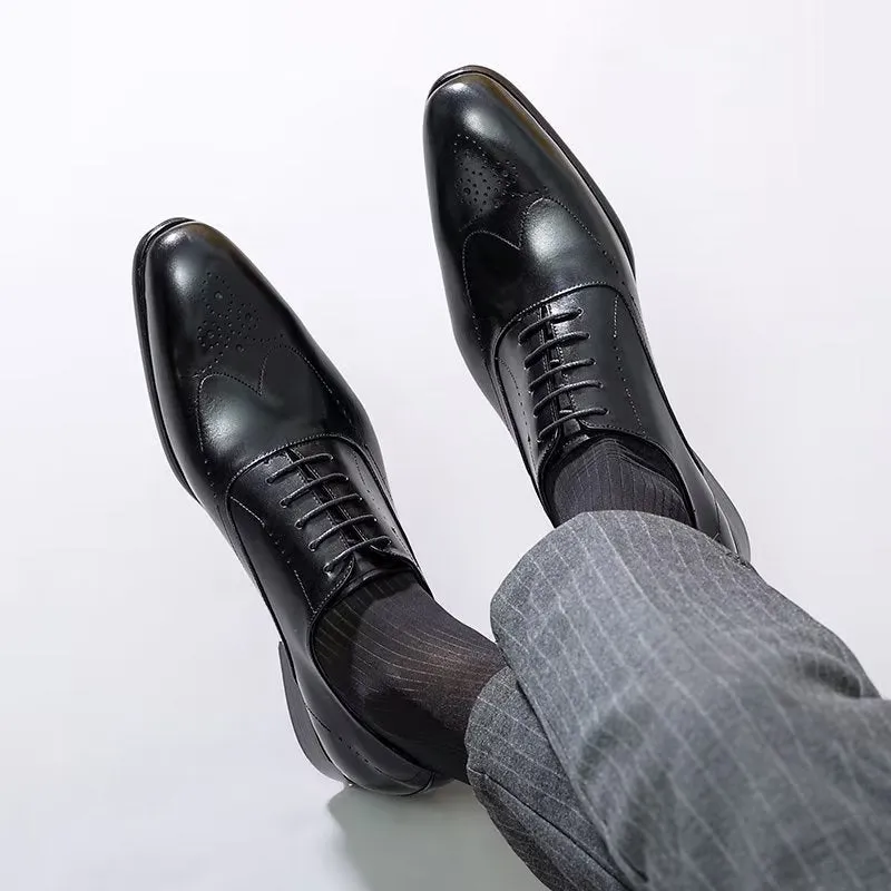 LeatherLux Elegance Oxford Dress Shoes