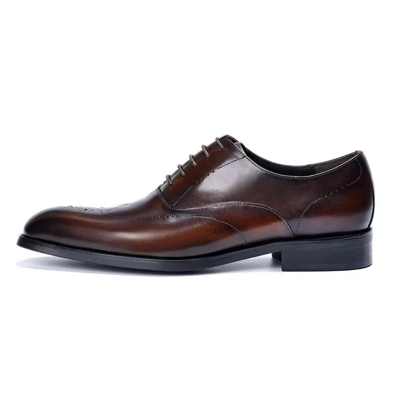 LeatherLux Elegance Oxford Dress Shoes