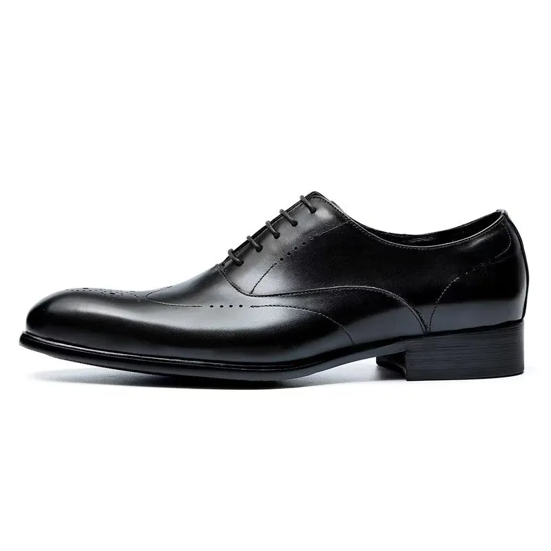 LeatherLux Elegance Oxford Dress Shoes