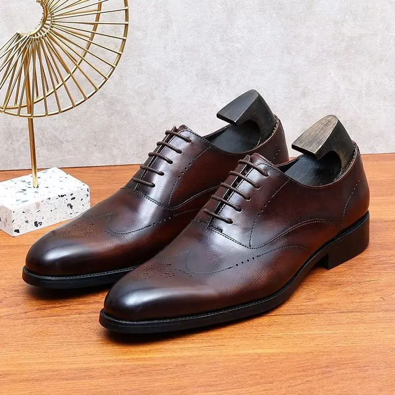 LeatherLux Elegance Oxford Dress Shoes