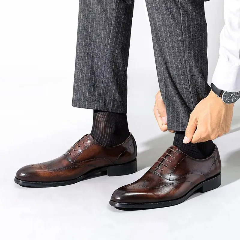 LeatherLux Elegance Oxford Dress Shoes