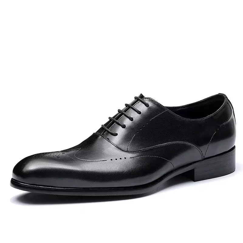 LeatherLux Elegance Oxford Dress Shoes