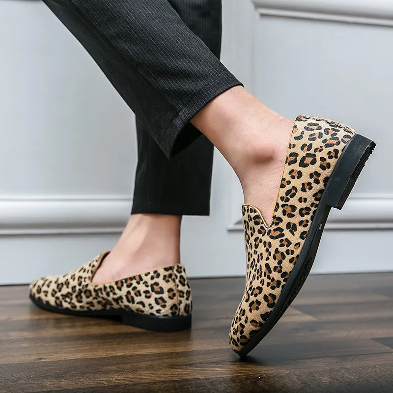 Leopard Suede Classic Slip-On Loafers