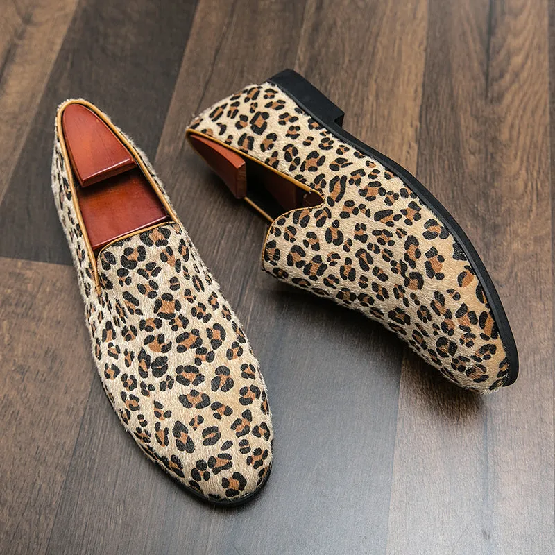 Leopard Suede Classic Slip-On Loafers