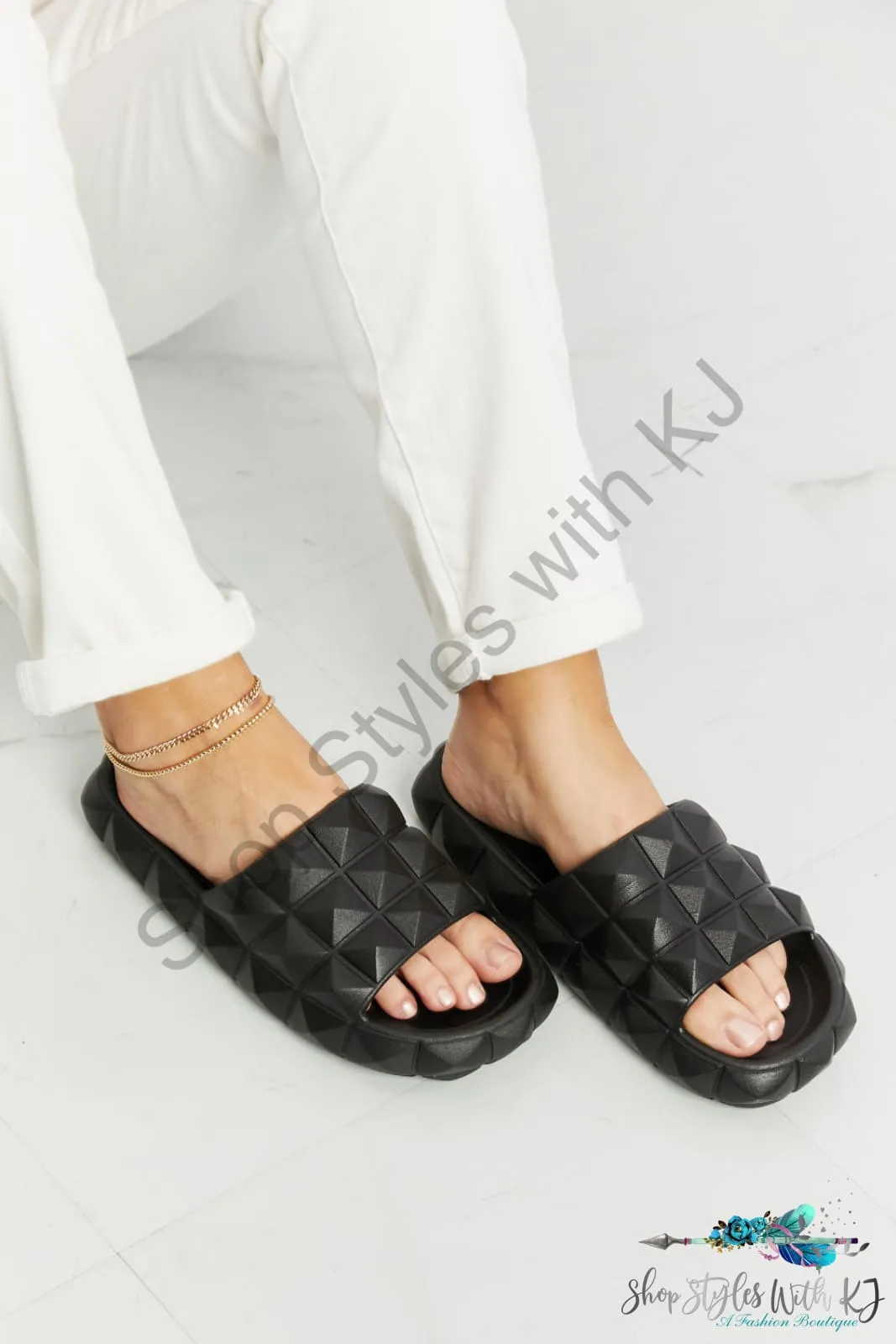 Let's Chill 3D Stud Slide Sandal