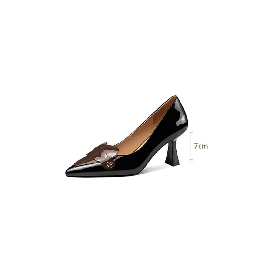 LuxeCroco Pointed Toe Low-med Heels