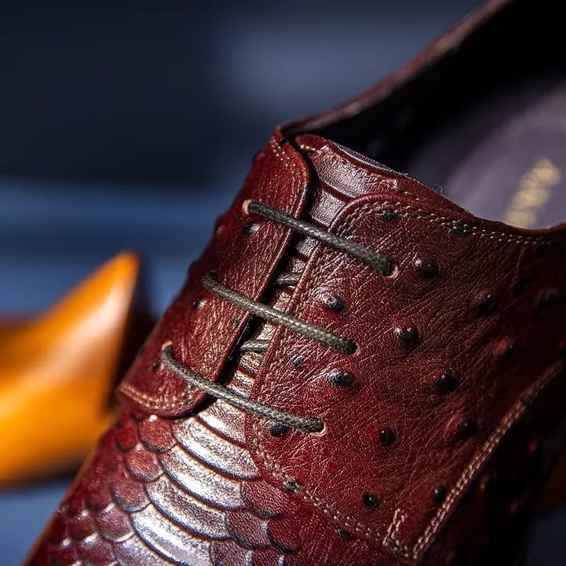 Luxury CrocTex Derbies Dress Shoes