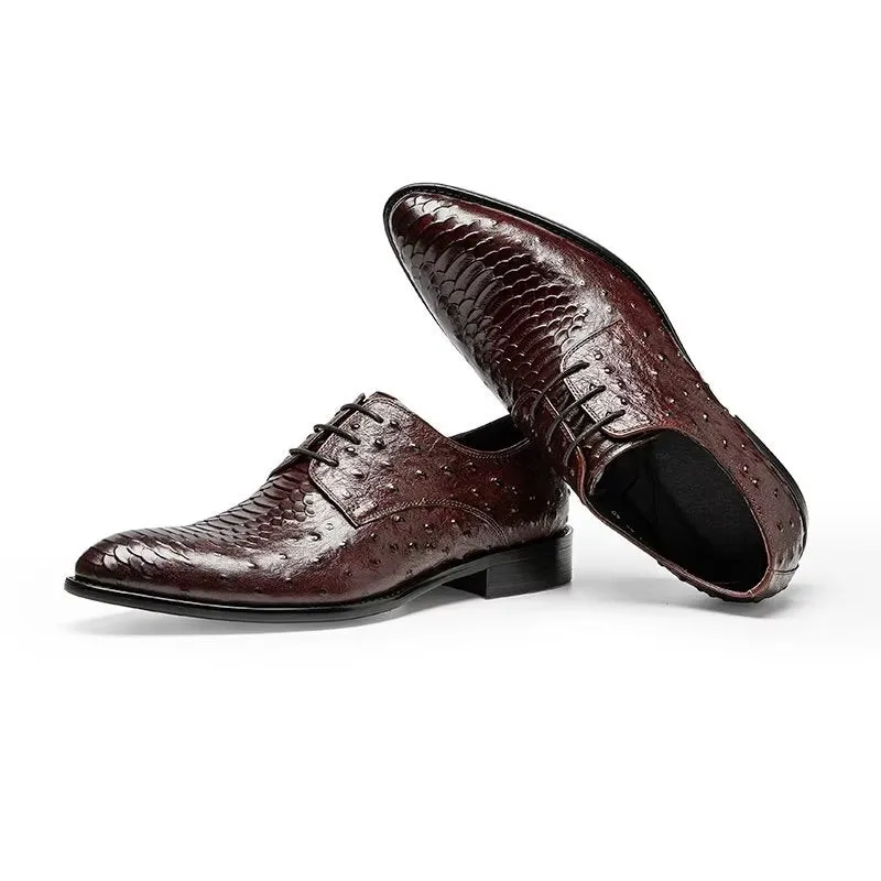 Luxury CrocTex Derbies Dress Shoes