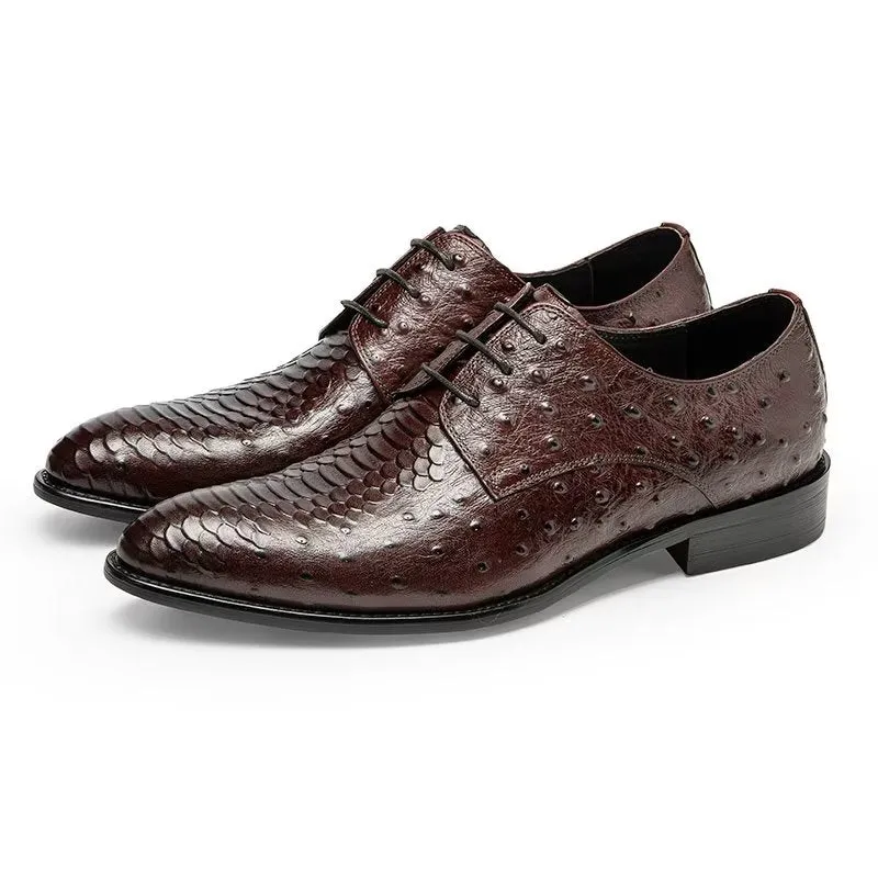 Luxury CrocTex Derbies Dress Shoes