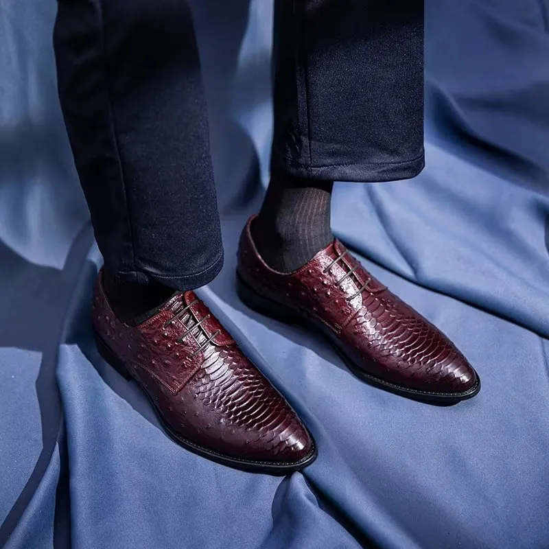 Luxury CrocTex Derbies Dress Shoes