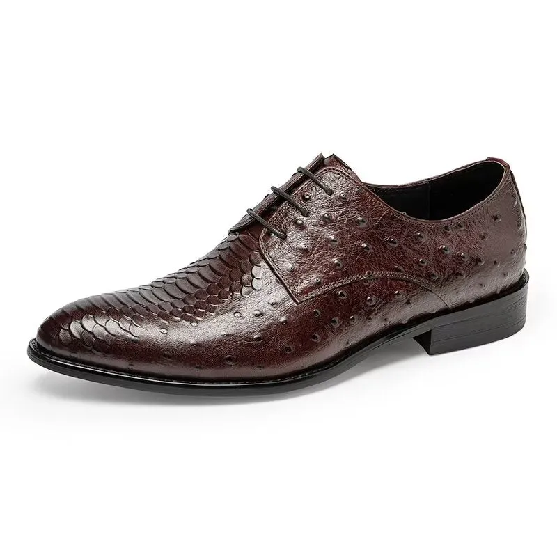 Luxury CrocTex Derbies Dress Shoes