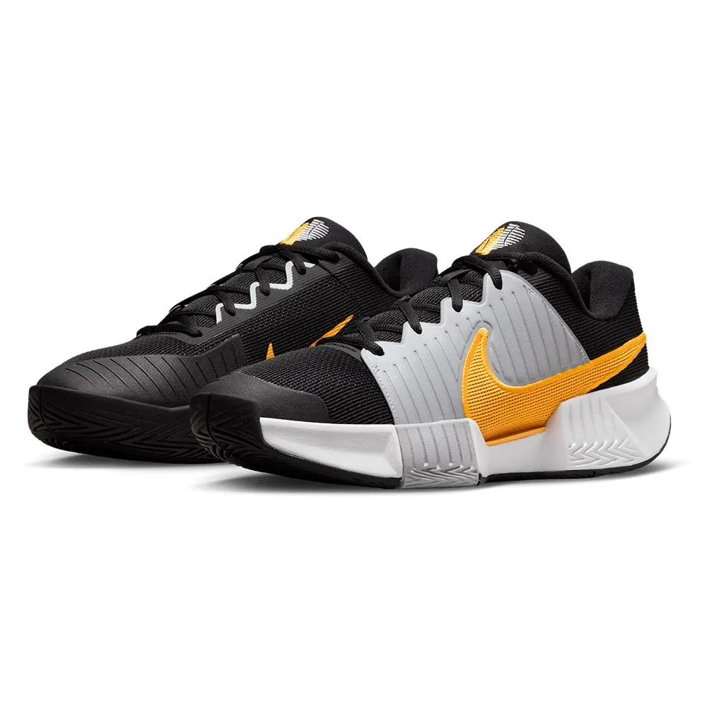 Men's GP Challenge Pro Tennis Shoes Black and Laser Orange