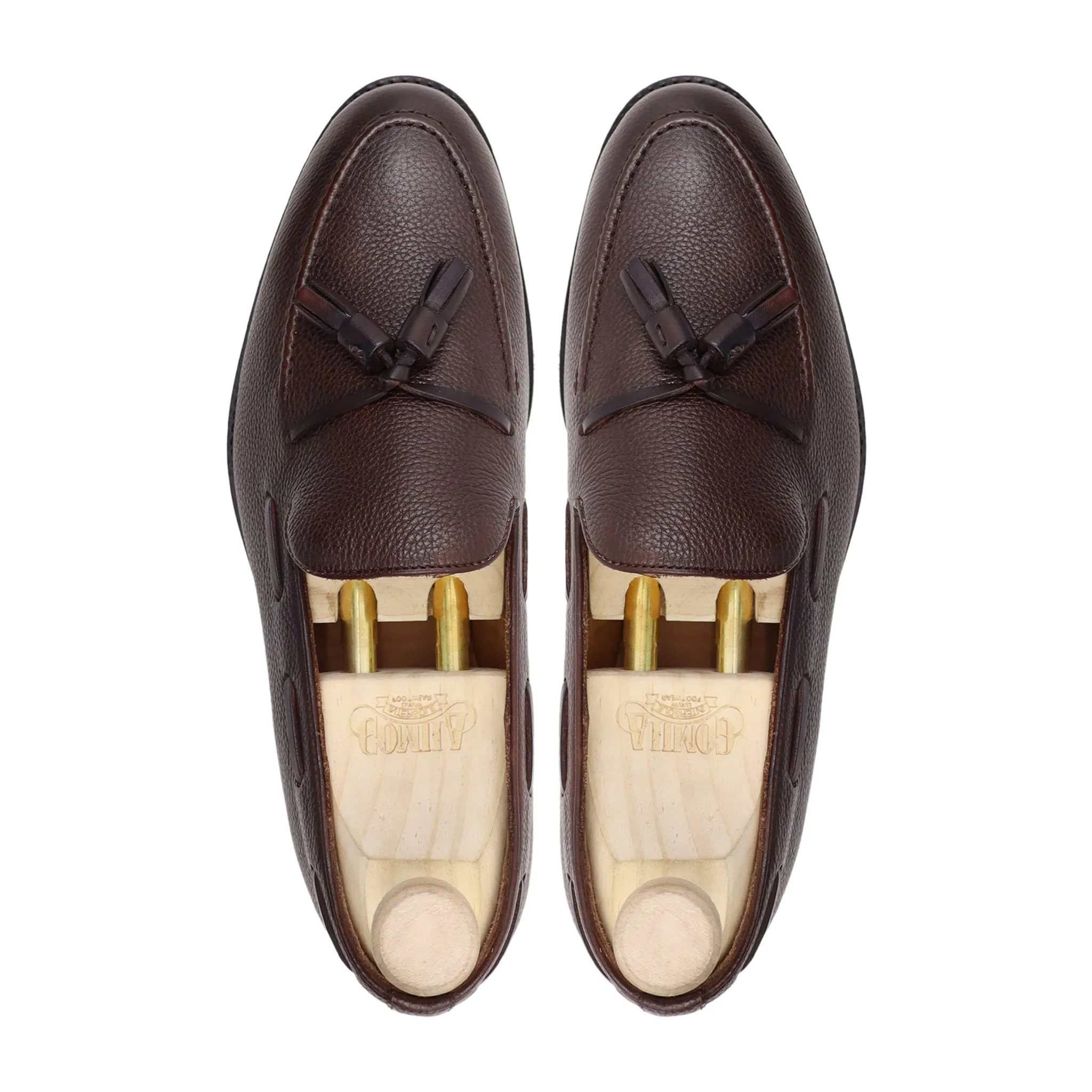 Musselini - Men's Dark Brown Pebble Grain Leather Loafer