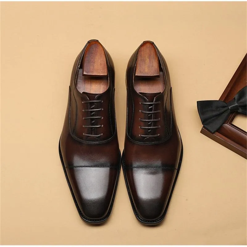 Opulent Oxford Exotic Pattern Formal Dress Shoes