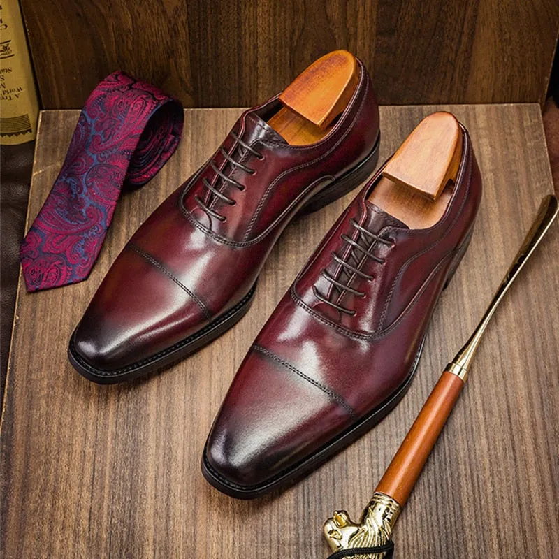 Opulent Oxford Exotic Pattern Formal Dress Shoes