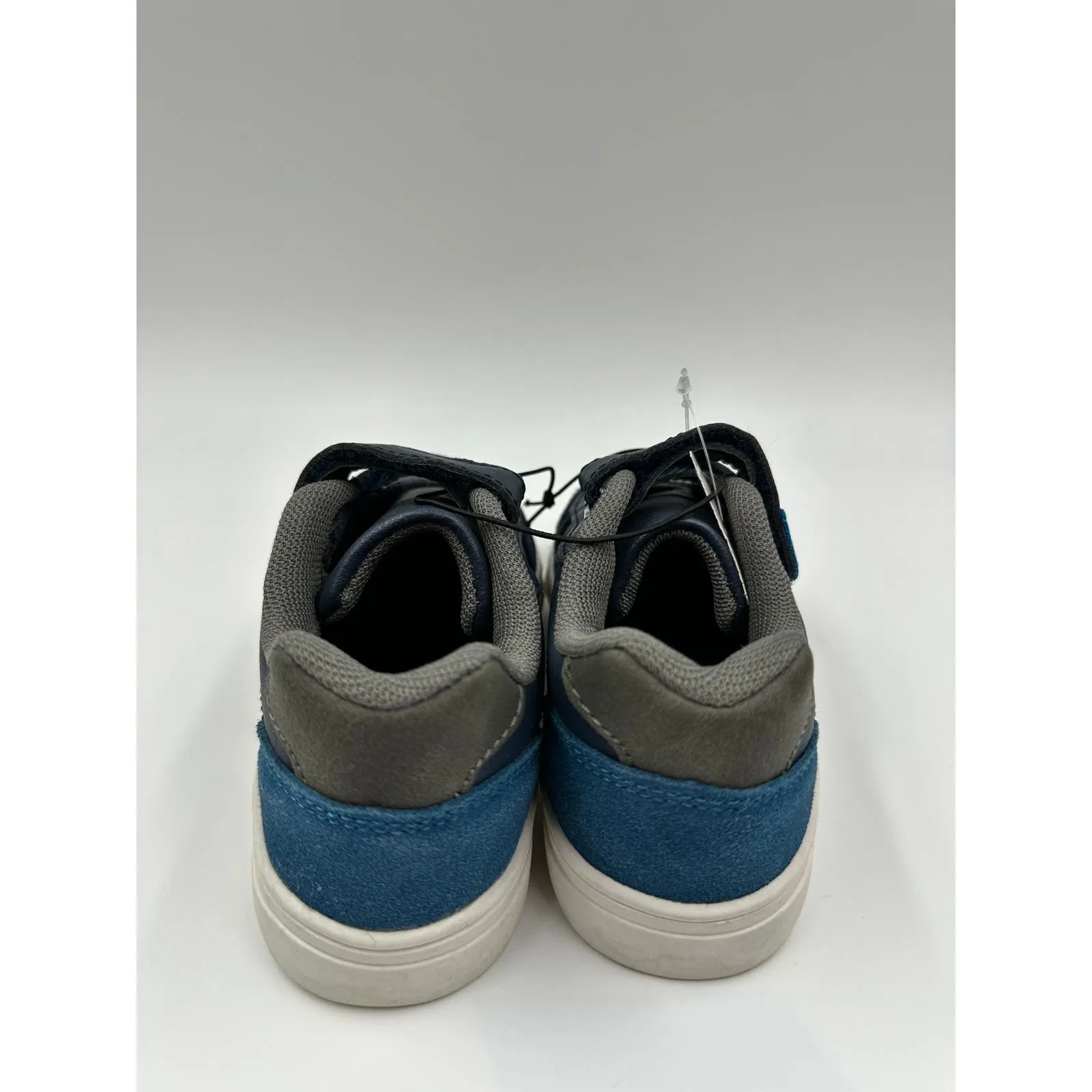 Small Kid Size 11, Blue Fashion Sneaker, w/ Straps, Blue Leather and Suede Detail