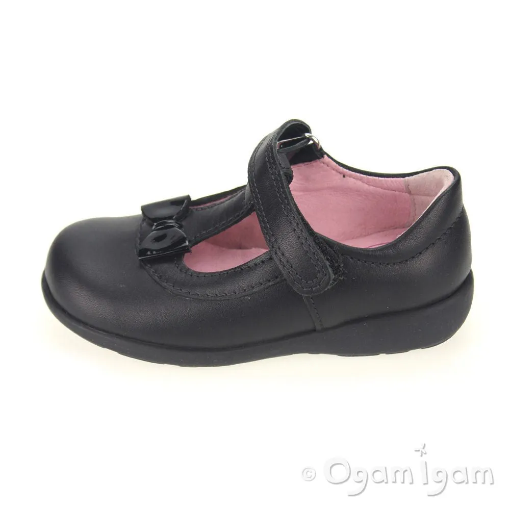 Start-rite Alpha Girls Black School Shoe