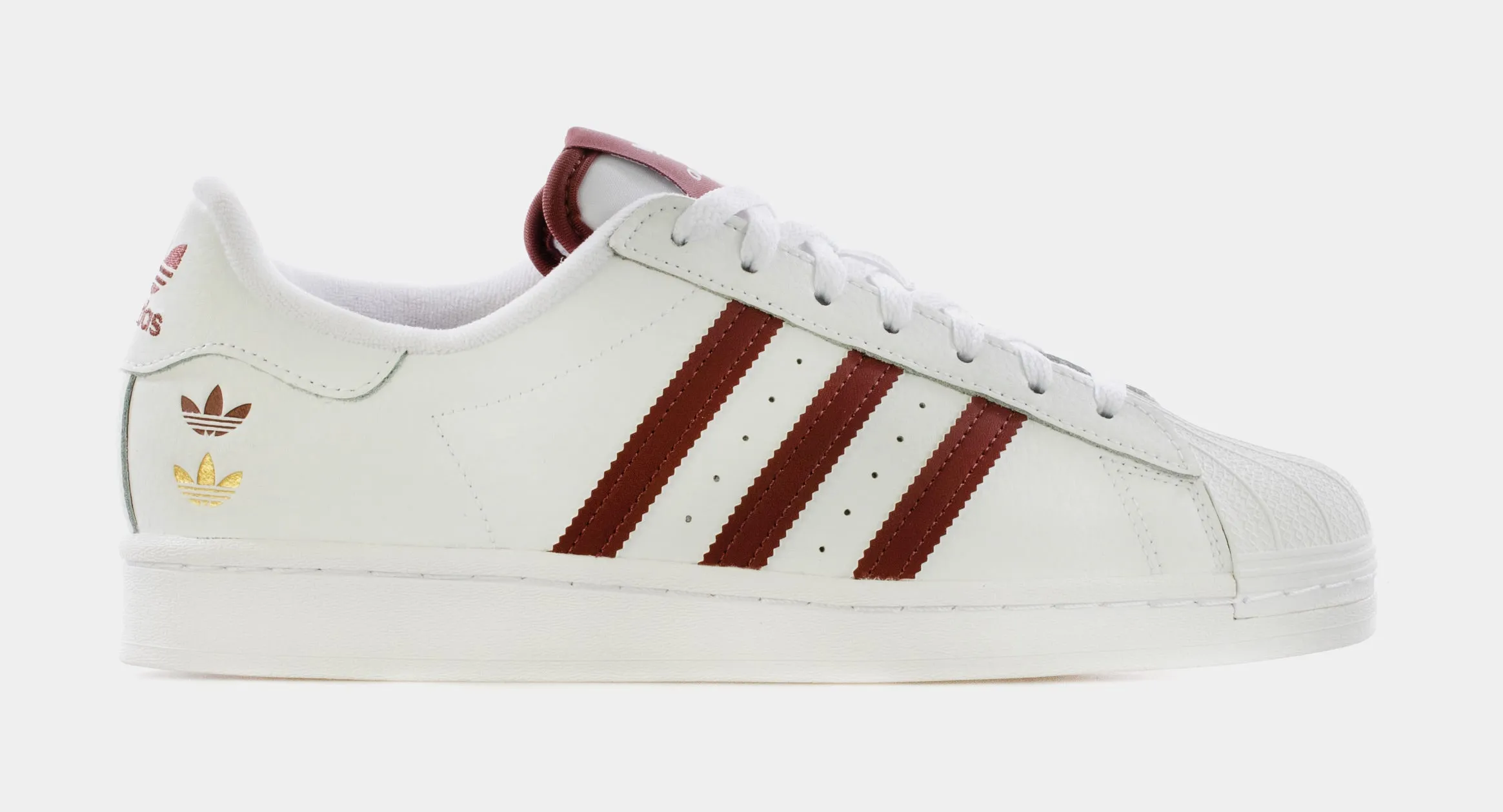 Superstar Mens Lifestyle Shoes (White/Burgundy Red)