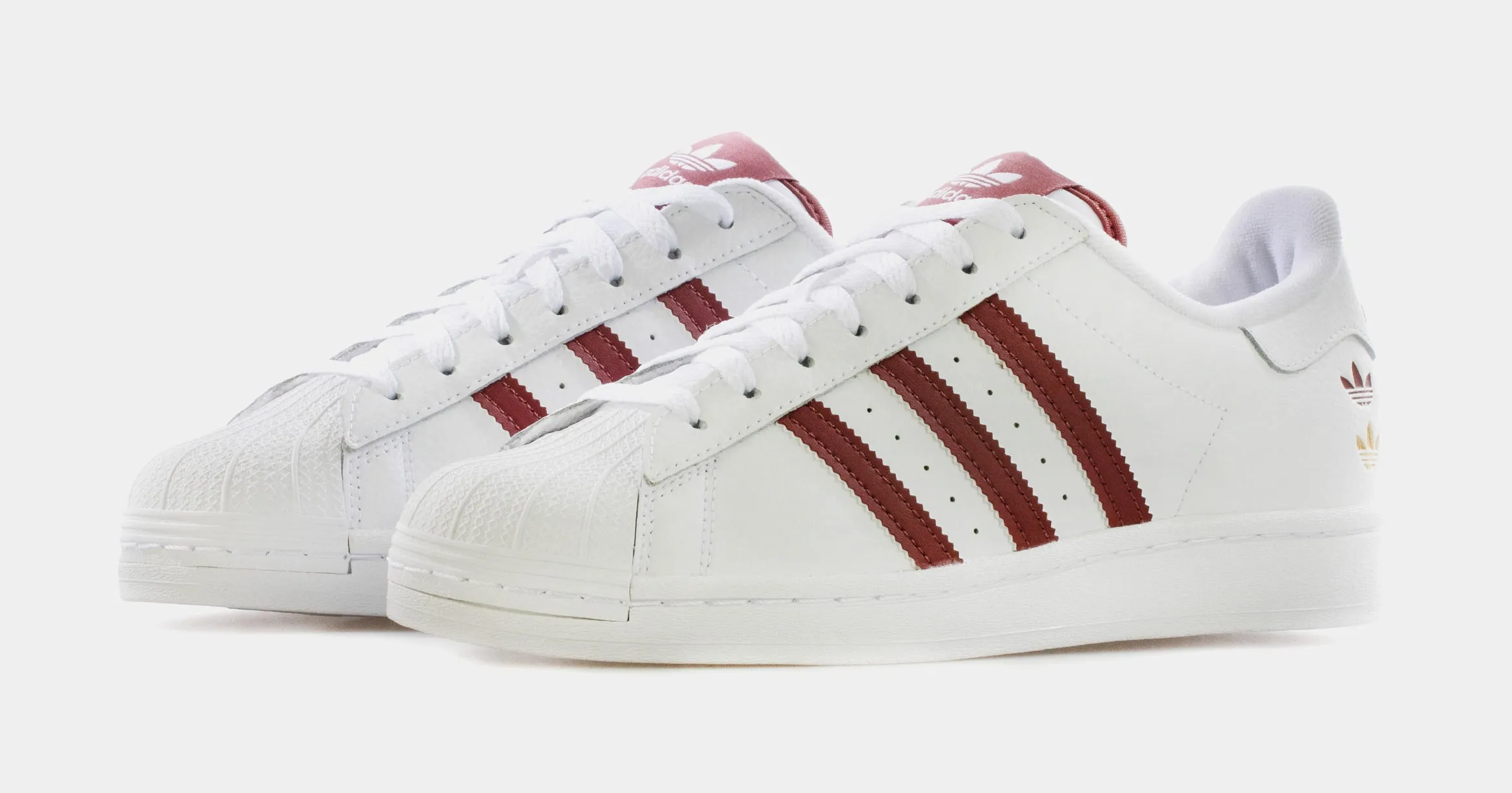 Superstar Mens Lifestyle Shoes (White/Burgundy Red)