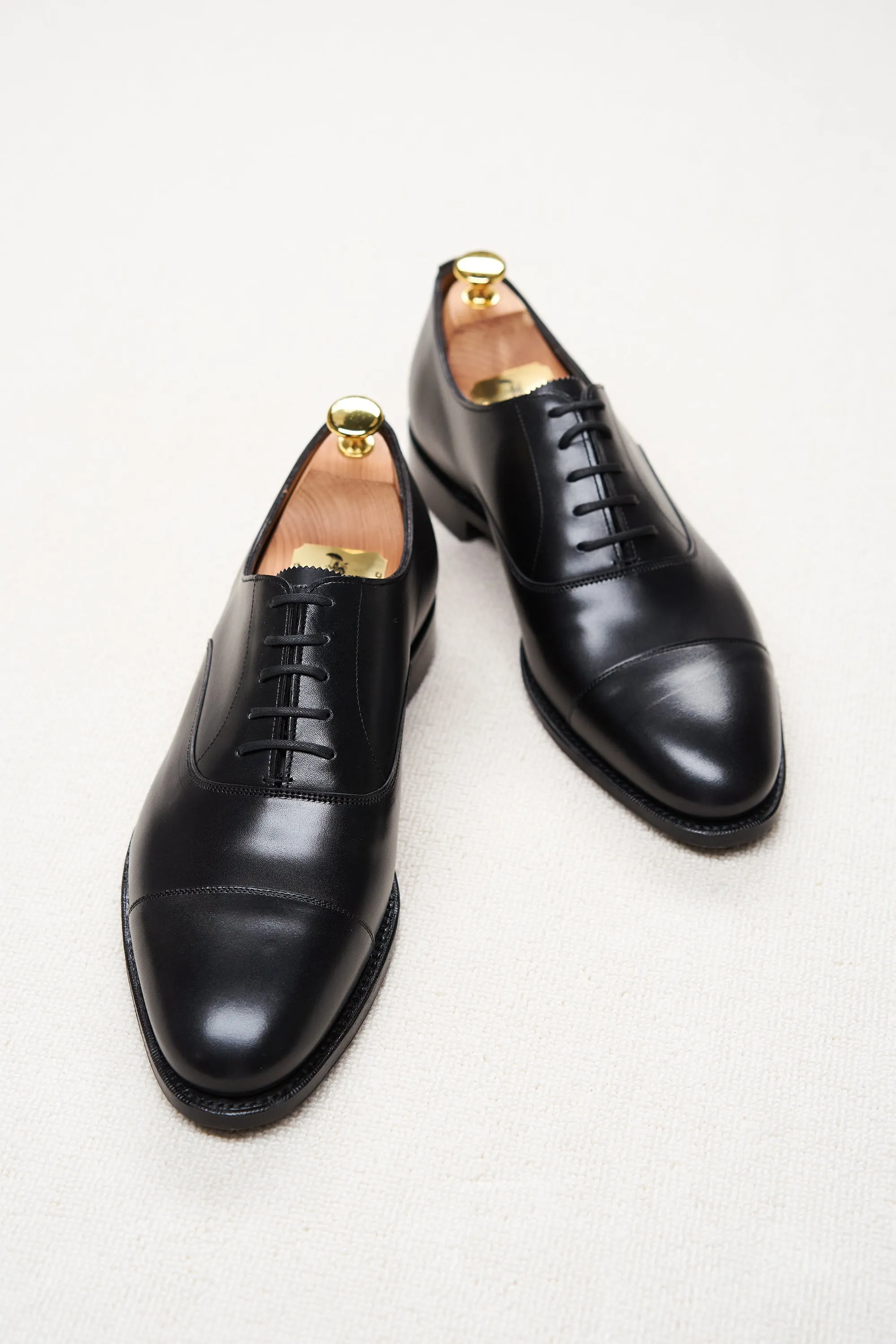 The Armoury FS5 Berkeley Black Calf Cap Toe Oxford Shoes *factory seconds*