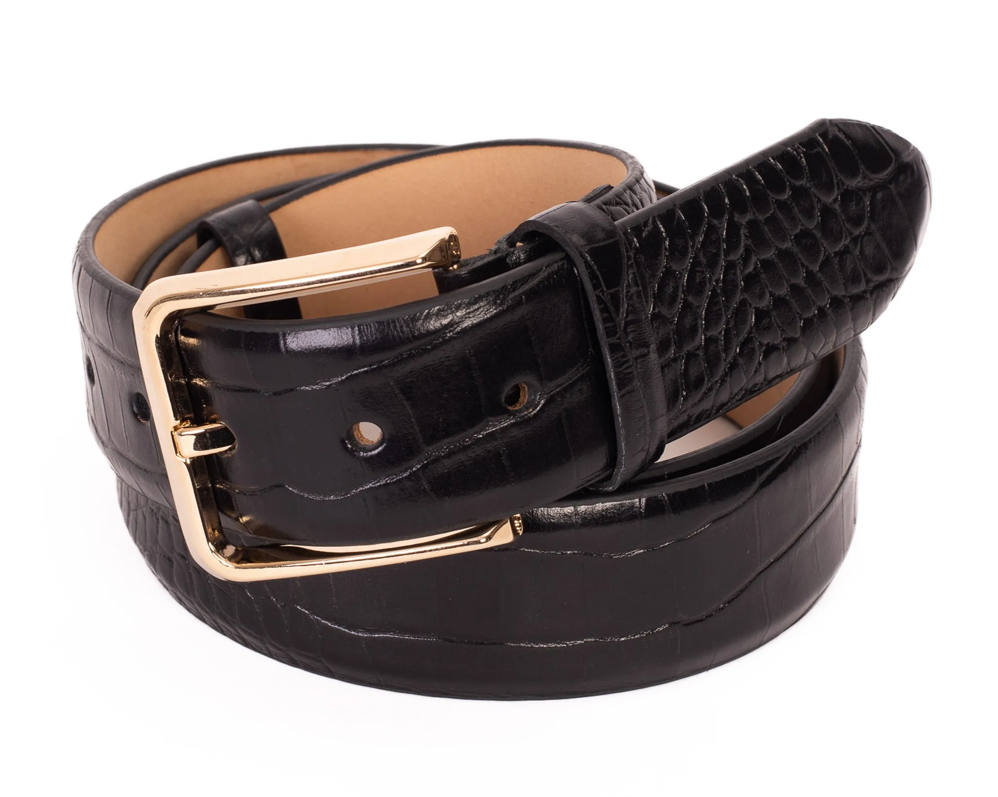 The Monaco Black Leather Belt